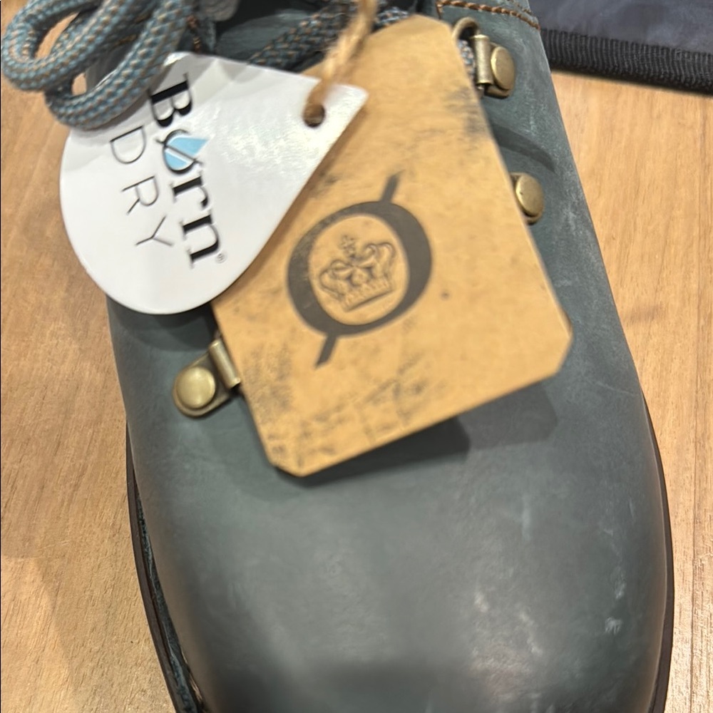 Born Gray and Tan Lace Up Boots - Picture 5 of 9